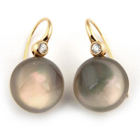 Roberto Coin Cocktail earrings, rose gold, pearls, diamonds Roberto Coin Cocktail earrings, rose gold, pearls, diamonds