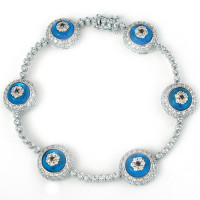 Crivelli bracelet, white gold, diamonds, amethyst