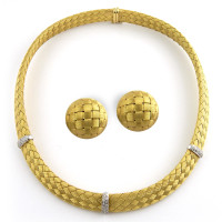 Roberto Coin Set, yellow gold, diamonds Roberto Coin Set, yellow gold, diamonds