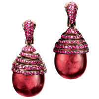 Earrings de Grisogono Melody Of Colors, pink gold, tourmalines, spinel Earrings de Grisogono Melody Of Colors, pink gold, tourmalines, spinel