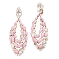 Earrings de Grisogono Melody Of Colors, pink gold, diamonds, opal, morganite Earrings de Grisogono Melody Of Colors, pink gold, diamonds, opal, morganite