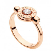 Bulgari-Bulgari Diamond Ring, Rose Gold Bulgari-Bulgari Diamond Ring, Rose Gold