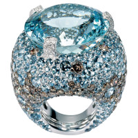 Ring de Grisogono Melody Of Colors, white gold, diamonds, aquamarines Ring de Grisogono Melody Of Colors, white gold, diamonds, aquamarines