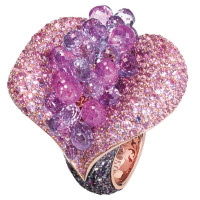Ring de Grisogono Melody Of Colors, pink gold, sapphires, amethyst Ring de Grisogono Melody Of Colors, pink gold, sapphires, amethyst