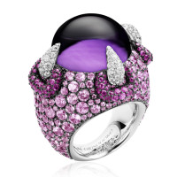 Ring de Grisogono Melody Of Colors, white gold, diamonds, amethyst, sapphires Ring de Grisogono Melody Of Colors, white gold, diamonds, amethyst, sapphires