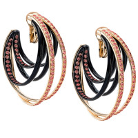 Earrings de Grisogono Allegra, pink gold, Avional, rubies Earrings de Grisogono Allegra, pink gold, Avional, rubies