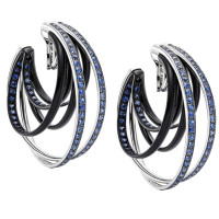 Earrings de Grisogono Allegra, white gold, Avional, sapphires Earrings de Grisogono Allegra, white gold, Avional, sapphires