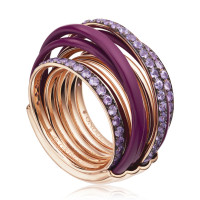 Ring de Grisogono Allegra, pink gold, ceramics, amethyst Ring de Grisogono Allegra, pink gold, ceramics, amethyst