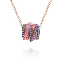 Pendant de Grisogono Allegra, pink gold, amethyst, sapphires Pendant de Grisogono Allegra, pink gold, amethyst, sapphires
