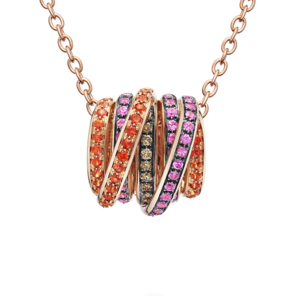 Pendant de Grisogono Allegra, pink gold, diamonds, sapphires Pendant de Grisogono Allegra, pink gold, diamonds, sapphires