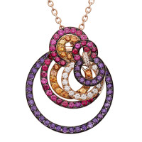 Pendant de Grisogono Gypsy, pink gold, diamonds, spinel, sapphires, amethyst Pendant de Grisogono Gypsy, pink gold, diamonds, spinel, sapphires, amethyst