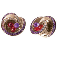 Earrings de Grisogono Chiocciolina, pink gold, diamonds, sapphires Earrings de Grisogono Chiocciolina, pink gold, diamonds, sapphires