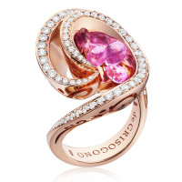 Ring de Grisogono Chiocciolina, pink gold, diamonds, sapphire Ring de Grisogono Chiocciolina, pink gold, diamonds, sapphire