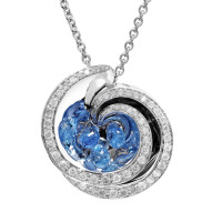 Pendant de Grisogono Chiocciolina, white gold, diamonds, sapphires Pendant de Grisogono Chiocciolina, white gold, diamonds, sapphires