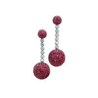 Ohrringe de Grisogono Boule, Weißgold, Diamanten, Rubine Ohrringe de Grisogono Boule, Weißgold, Diamanten, Rubine