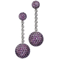 Ohrringe de Grisogono Boule, Weißgold, Diamanten, Amethyst Ohrringe de Grisogono Boule, Weißgold, Diamanten, Amethyst