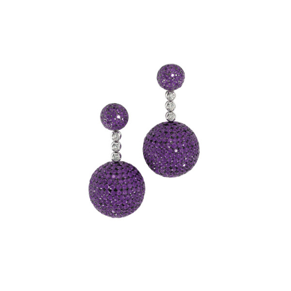 Ohrringe de Grisogono Boule, Weißgold, Diamanten, Amethyst Ohrringe de Grisogono Boule, Weißgold, Diamanten, Amethyst