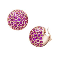 Ohrringe de Grisogono Boule, Roségold, Saphire