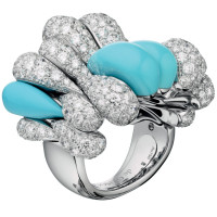 Ring de Grisogono Gocce, white gold, diamonds, turquoise Ring de Grisogono Gocce, white gold, diamonds, turquoise