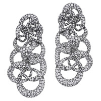Earrings de Grisogono Anelli, white gold, titanium, diamonds Earrings de Grisogono Anelli, white gold, titanium, diamonds