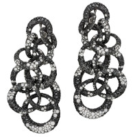Earrings de Grisogono Anelli, white gold, titanium, diamonds Earrings de Grisogono Anelli, white gold, titanium, diamonds