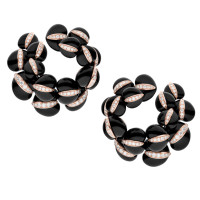 Earrings de Grisogono Conchiglietta, pink gold, titanium, diamonds, jet Earrings de Grisogono Conchiglietta, pink gold, titanium, diamonds, jet