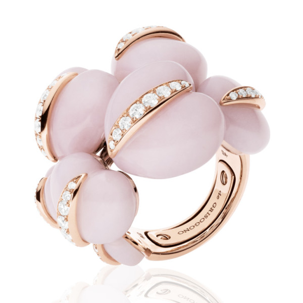 Ring de Grisogono Conchiglietta, pink gold, titanium, diamonds, opals Ring de Grisogono Conchiglietta, pink gold, titanium, diamonds, opals