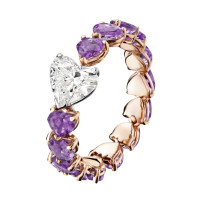 Ring de Grisogono Cuore, white, pink gold, diamond, amethyst Ring de Grisogono Cuore, white, pink gold, diamond, amethyst
