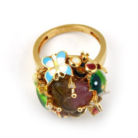 Roberto Bravo ring, yellow gold, precious stones Roberto Bravo ring, yellow gold, precious stones