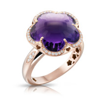 Ring Pasquale Bruni Bon Ton, pink gold, amethyst, diamonds Ring Pasquale Bruni Bon Ton, pink gold, amethyst, diamonds