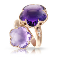 Ring Pasquale Bruni Bon Ton, pink gold, amethyst, diamonds Ring Pasquale Bruni Bon Ton, pink gold, amethyst, diamonds