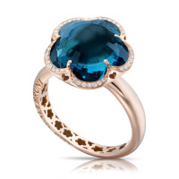 Ring Pasquale Bruni Bon Ton, pink gold, topaz, diamonds