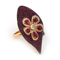 Piantelli ring, rose gold, diamonds, rubies Piantelli ring, rose gold, diamonds, rubies