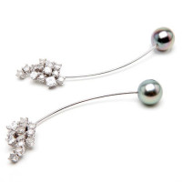 Earrings Damiani for Jil Sander, white gold, diamonds, pearls Earrings Damiani for Jil Sander, white gold, diamonds, pearls