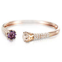 Bracelet Pasquale Bruni Sissi, pink gold, diamonds, amethyst, quartz, topaz Bracelet Pasquale Bruni Sissi, pink gold, diamonds, amethyst, quartz, topaz