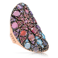 Ring Pasquale Bruni Mandala, pink gold, colorful stones Ring Pasquale Bruni Mandala, pink gold, colorful stones