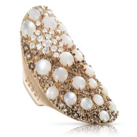 Ring Pasquale Bruni Mandala, pink gold, diamonds, pearl Ring Pasquale Bruni Mandala, pink gold, diamonds, pearl