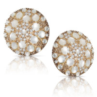 Earrings-studs Pasquale Bruni Mandala, pink gold, diamonds, pearl Earrings-studs Pasquale Bruni Mandala, pink gold, diamonds, pearl