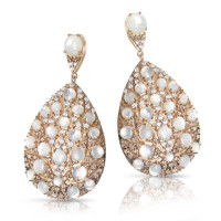 Earrings Pasquale Bruni Mandala, pink gold, diamonds, pearl Earrings Pasquale Bruni Mandala, pink gold, diamonds, pearl