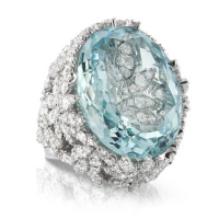 Ring Pasquale Bruni Ghirlanda, white gold, aquamarine, diamonds Ring Pasquale Bruni Ghirlanda, white gold, aquamarine, diamonds
