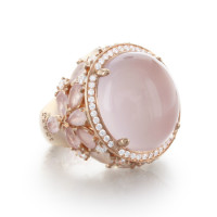 Ring Pasquale Bruni Ghirlanda, pink gold, moonstone, quartz, diamonds Ring Pasquale Bruni Ghirlanda, pink gold, moonstone, quartz, diamonds