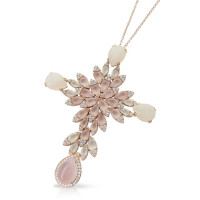 Pendant Pasquale Bruni Ghirlanda, pink gold, moonstone, quartz, diamonds Pendant Pasquale Bruni Ghirlanda, pink gold, moonstone, quartz, diamonds
