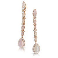 Earrings Pasquale Bruni Ghirlanda, pink gold, moonstone, quartz, diamonds Earrings Pasquale Bruni Ghirlanda, pink gold, moonstone, quartz, diamonds