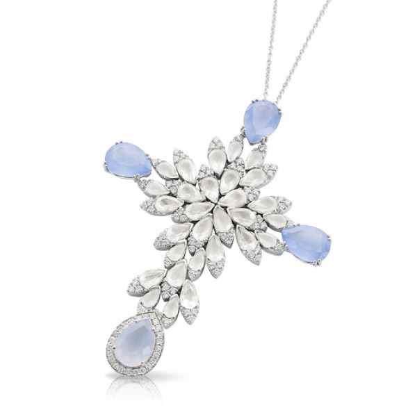Pendant Pasquale Bruni Ghirlanda, white gold, chalcedony, agate, diamonds Pendant Pasquale Bruni Ghirlanda, white gold, chalcedony, agate, diamonds