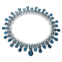 Necklace Pasquale Bruni Ghirlanda, white gold, topaz, diamonds Necklace Pasquale Bruni Ghirlanda, white gold, topaz, diamonds