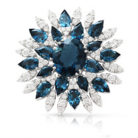 Pasquale Bruni Ghirlanda brooch, white gold, topaz, diamonds