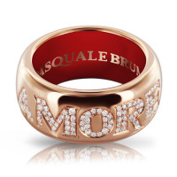 Ring Pasquale Bruni Amore, pink gold, diamonds, enamel Ring Pasquale Bruni Amore, pink gold, diamonds, enamel