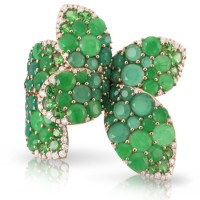 Ring Pasquale Bruni Secret Gardens Haute Couture, pink gold, diamonds, jade, agate, tsavorite Ring Pasquale Bruni Secret Gardens Haute Couture, pink gold, diamonds, jade, agate, tsavorite