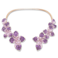 Necklace Pasquale Bruni Secret Gardens Haute Couture, pink gold, diamonds, jade, amethyst Necklace Pasquale Bruni Secret Gardens Haute Couture, pink gold, diamonds, jade, amethyst