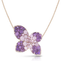 Pendant Pasquale Bruni Secret Gardens Haute Couture, pink gold, diamonds, jade, amethyst Pendant Pasquale Bruni Secret Gardens Haute Couture, pink gold, diamonds, jade, amethyst